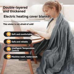 Electric Heated Blanket Smart Thermostatic Intelligent Timing Automatic - Gray - Size 1.5-1.8m