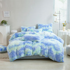 Tie-Dye Bedding Set Three-Piece Bedding Set Soft Bedding Trendy Bedding Home - Leopard print - Size 200*240cm
