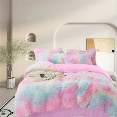 Tie-Dye Bedding Set Three-Piece Bedding Set Soft Bedding Trendy Bedding Home - Leopard print - Size 200*240cm