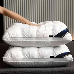 Luxury Pillow Quilted Pillow High-Quality Pillow Comfortable Pillow Bedding - White - Size 600g low pillow