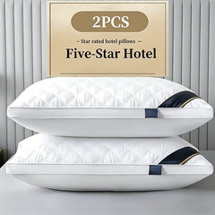 Luxury Pillow Quilted Pillow High-Quality Pillow Comfortable Pillow Bedding - White - Size 800g high pillow