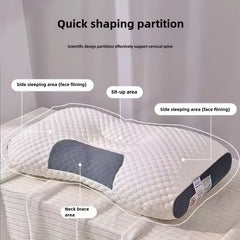 Knitted Neck Pillow Ultra Soft Pillow Breathable Pillow Moisture Wicking Pillow - White - Size 1000g