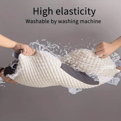 Knitted Neck Pillow Ultra Soft Pillow Breathable Pillow Moisture Wicking Pillow - White - Size 600g