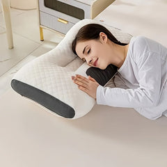 Knitted Neck Pillow Ultra Soft Pillow Breathable Pillow Moisture Wicking Pillow - White - Size 800g