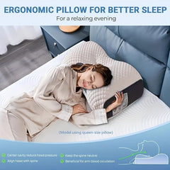 Knitted Neck Pillow Ultra Soft Pillow Breathable Pillow Moisture Wicking Pillow - White - Size 800g