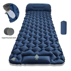 Camping Inflatable Mattress Breathable Camping Mattress Nylon Fabric Inflatable - Black - Size 190cm