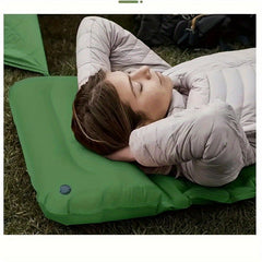 Camping Inflatable Mattress Breathable Camping Mattress Nylon Fabric Inflatable - Blue - Size 190cm