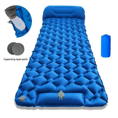 Camping Inflatable Mattress Breathable Camping Mattress Nylon Fabric Inflatable - Orange - Size 190cm