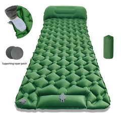 Camping Inflatable Mattress Breathable Camping Mattress Nylon Fabric Inflatable - Gray - Size 190cm