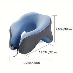 Ergonomic U-shaped core pillow for napping – Lightweight, dry clean only, synthetic fiber cover – Ideal for office, travel, c
