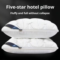 Luxury Pillow Quilted Pillow High-Quality Pillow Comfortable Pillow Bedding - White - Size 600g low pillow