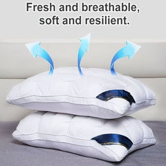 Luxury Pillow Quilted Pillow High-Quality Pillow Comfortable Pillow Bedding - White - Size 600g low pillow