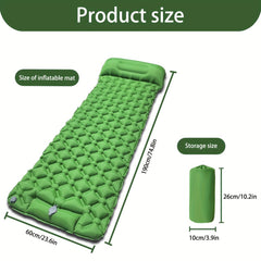 Camping Inflatable Mattress Breathable Camping Mattress Nylon Fabric Inflatable - Gray - Size 190cm