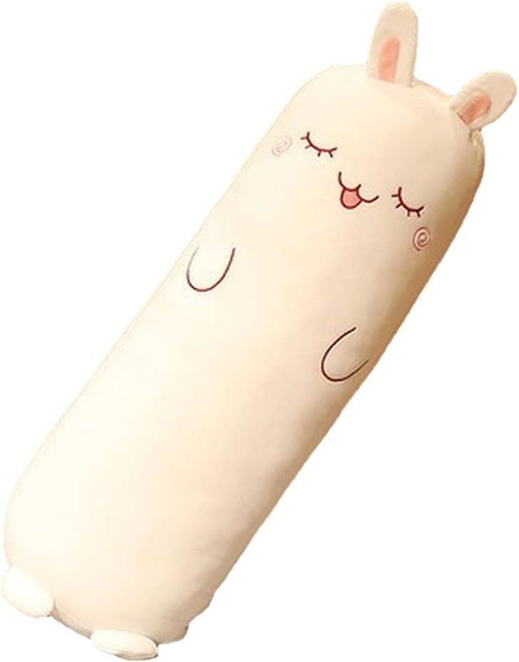 Long-Shaped Pillow Plush Pillow Hugging Pillow Soft Pillow Sleeping Pillow Gift - Beige - Size 39in
