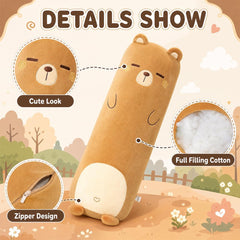 Long-Shaped Pillow Plush Pillow Hugging Pillow Soft Pillow Sleeping Pillow Gift - Blue - Size 39in