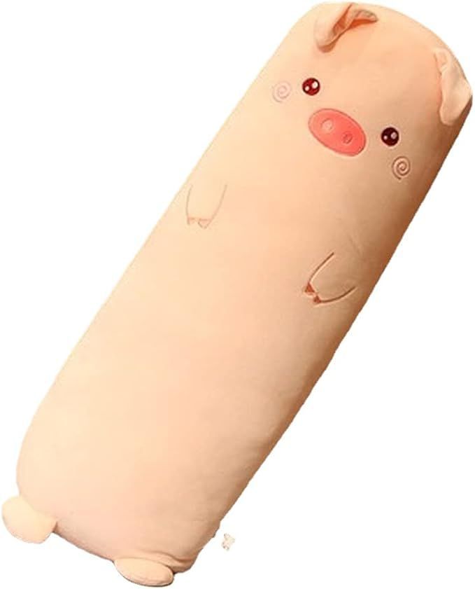 Long-Shaped Pillow Plush Pillow Hugging Pillow Soft Pillow Sleeping Pillow Gift - Pink - Size 27in
