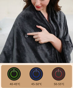 Portable Electric Blanket Heated Throw Low Voltage Blanket Camping Heater Car