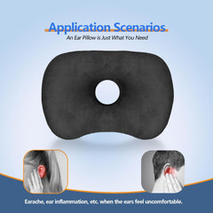 Ear Piercing Hole Pillows Side Sleeper Pillow with an Ear Hole for CNH Side Sleepers and Ear Inflammation Pressure Sores, Adj