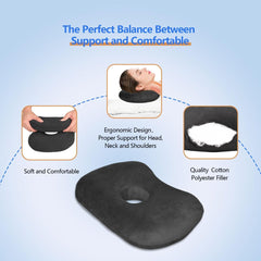 Ear Piercing Hole Pillows Side Sleeper Pillow with an Ear Hole for CNH Side Sleepers and Ear Inflammation Pressure Sores, Adj