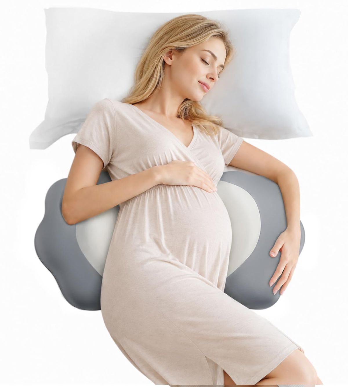 Pregnancy Pillows for Sleeping, Memory Foam Maternity Pillow Support for Back Belly HIPS, Adjustable Travel Wedge Pillow for 