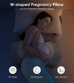 Pregnancy Pillows for Sleeping, Memory Foam Maternity Pillow Support for Back Belly HIPS, Adjustable Travel Wedge Pillow for 