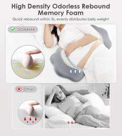 Pregnancy Pillows for Sleeping, Memory Foam Maternity Pillow Support for Back Belly HIPS, Adjustable Travel Wedge Pillow for 