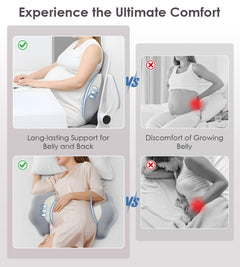 Pregnancy Pillows for Sleeping, Memory Foam Maternity Pillow Support for Back Belly HIPS, Adjustable Travel Wedge Pillow for 
