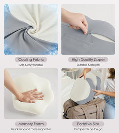 Pregnancy Pillows for Sleeping, Memory Foam Maternity Pillow Support for Back Belly HIPS, Adjustable Travel Wedge Pillow for 