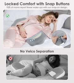 Pregnancy Pillows for Sleeping, Memory Foam Maternity Pillow Support for Back Belly HIPS, Adjustable Travel Wedge Pillow for 