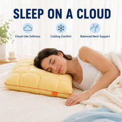 Microfibre Cooling Pillow - White - 74x48cm - Marshmallow Cool-Touch - Image 6