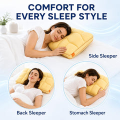 Microfibre Cooling Pillow - White - 74x48cm - Marshmallow Cool-Touch - Image 7
