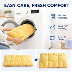 Microfibre Cooling Pillow - White - 74x48cm - Marshmallow Cool-Touch - Image 9