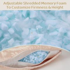Piercing Pillow - Ear Piercing Pillow With Foam Plug, Adjust Shredded Memory Foam Picrcing Pillow For Side Sleepers, Donut Pi