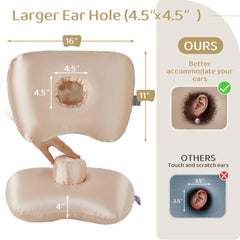 Piercing Pillow - Ear Piercing Pillow With Foam Plug, Adjust Shredded Memory Foam Picrcing Pillow For Side Sleepers, Donut Pi