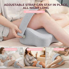 Side Sleeper Knee Pillow Hip Pain Relief Sciatica Pain Relief Ergonomic Leg - Light Gray - Size 35cm*25cm*16cm