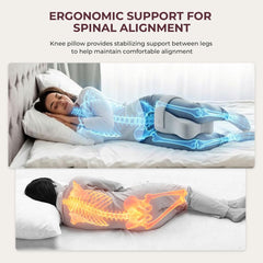 Side Sleeper Knee Pillow Hip Pain Relief Sciatica Pain Relief Ergonomic Leg - White - Size 35cm*25cm*16cm