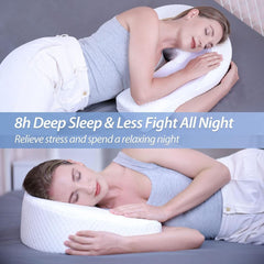 Side Sleeper Pillow with Arm Hole, Ergonomic Memory Foam Arm Pillow for Shoulder Comfort, Side Sleeping Support for Neck and 