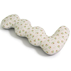 Long Rectangular Leg Pillow for Side Sleeping, Breathable Summer Cushion with Removable Washable Cover, Slim Lightweight Supp