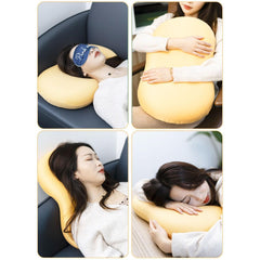 Soft and Comfortable Cat Belly Pillow Home Memory Foam Pillow Cervical Deep Sleep Memory Pillow High Pillow - Twill Patchwork