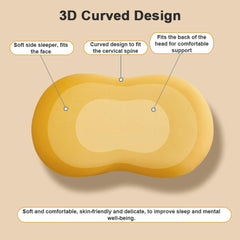 Soft and Comfortable Cat Belly Pillow Home Memory Foam Pillow Cervical Deep Sleep Memory Pillow High Pillow - Yellow - Size 5
