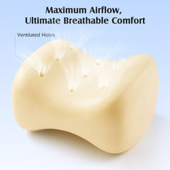 Knee Pillow for Side Sleepers, Memory Foam Leg Pillow with Adjustable & Detachable Strap, Ergonomic Support for Back, Hip, Kn