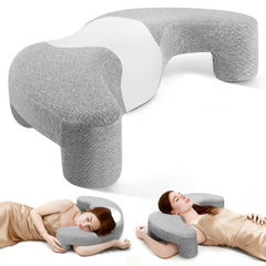 Side Sleeper Pillow with Arm Channel for Shoulder, Neck & Rotator Cuff Pain Relief, Memory Foam Cervical Neck Pillow Also Com