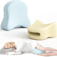 Legacy Leg & Knee Foam Support Pillow for Side Sleepers Soothing Relief for Back, Hips, Knees, Joints, Nerves & Muscles - Blu