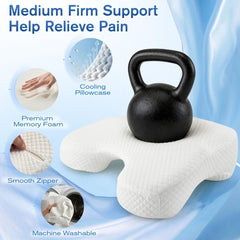 Side Sleeper Pillow for Adults with Arm Holes, Slow Rebound Memory Foam Arm Pillow for Comfortable Neck and Shoulder Support,