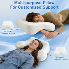 Side Sleeper Pillow for Adults with Arm Holes, Slow Rebound Memory Foam Arm Pillow for Comfortable Neck and Shoulder Support,