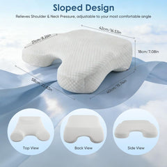 Side Sleeper Pillow for Adults with Arm Holes, Slow Rebound Memory Foam Arm Pillow for Comfortable Neck and Shoulder Support,