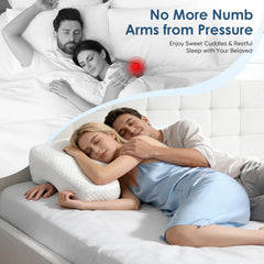 Side Sleeper Pillow for Adults with Arm Holes, Slow Rebound Memory Foam Arm Pillow for Comfortable Neck and Shoulder Support,