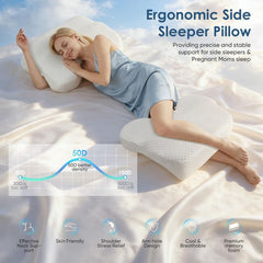 Side Sleeper Pillow for Adults with Arm Holes, Slow Rebound Memory Foam Arm Pillow for Comfortable Neck and Shoulder Support,