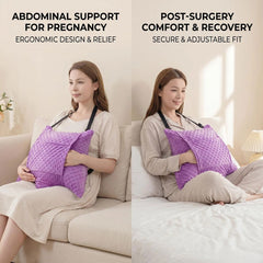 Hysterectomy Recovery Pillow with 2 Pocket for Abdominal Surgery, Hysterectomy Recovery Must Haves Essentials Abdominal Pillo