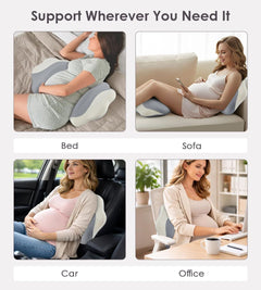 Pregnancy Pillows for Sleeping, Memory Foam Maternity Pillow Support for Back Belly HIPS, Adjustable Travel Wedge Pillow for 